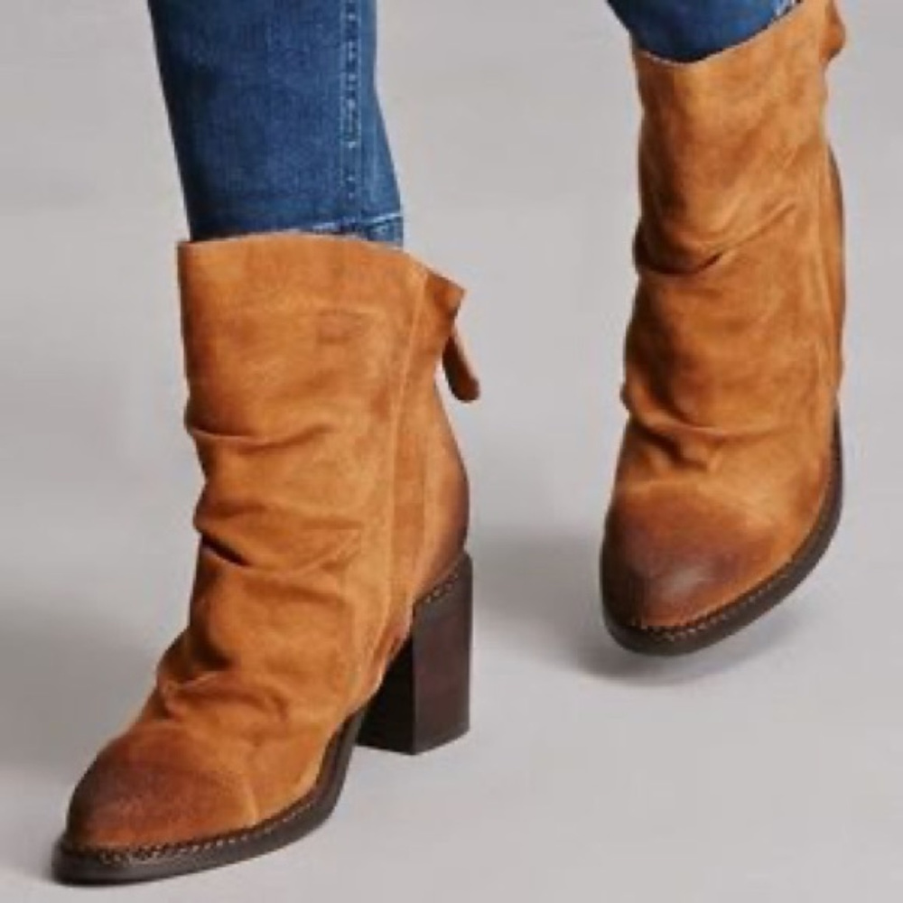 🆕 Double Zip Slouch Suede Ankle Boot - Picture 7 of 7